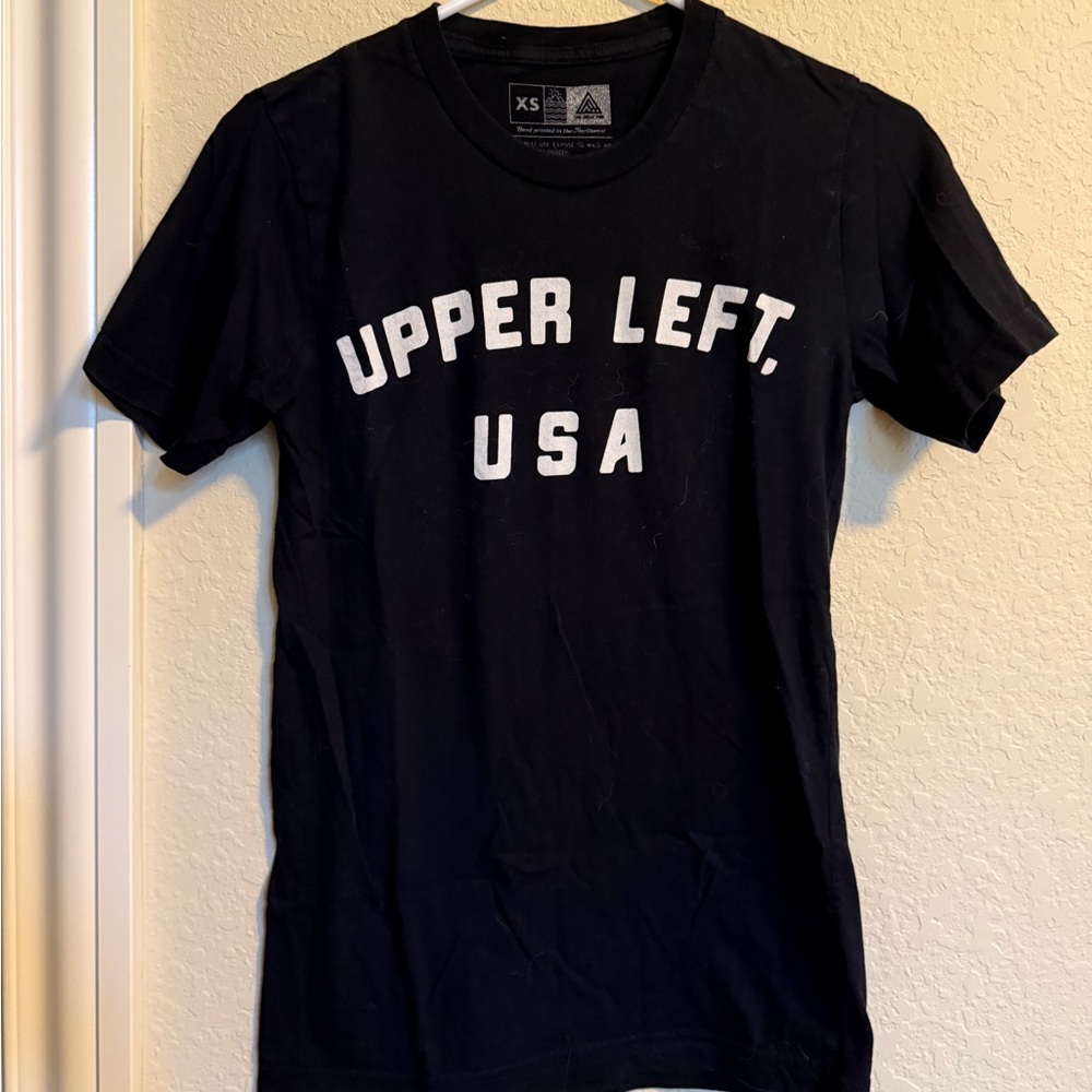 “Upper Left, USA” tshirt.  Size xs